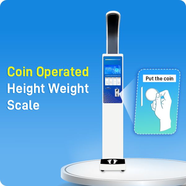 Buy Coin Operated Scales Height Weight Vending Machine for Pharmacy at wholesale prices
