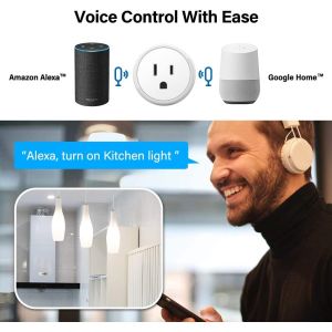 Smart plug Mini Wifi Outlet Works with Alexa Google Home No Hub Required Remote