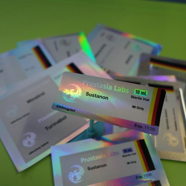 Waterproof Die Cut Hologram Medication Label Stickers