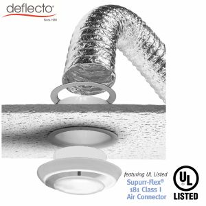 Deflecto Round Ceiling Diffuser , 4'' 100MM Plastic Adjustable Air Diffuser