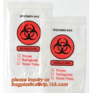 Biodegradable Biohazard Specimen Bag, Biohazard Specimen Transport Bag, Medical