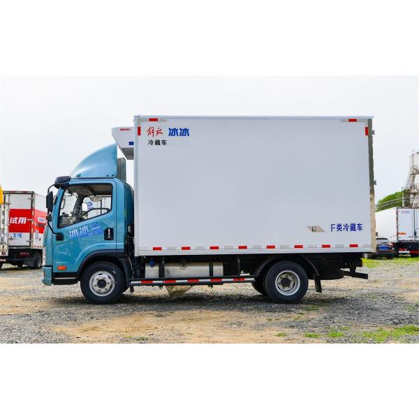 FAW 160 Horsepower 4X2 4.05m Lowest Temperature Freezing 15 Refrigerated Truck (EU1-5)for Cooling Pork Chicken Beef Water