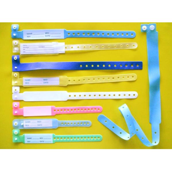Buy Customized Patient Identification Wristbands / Patient ID Bracelet With Hospital Logo at wholesale prices