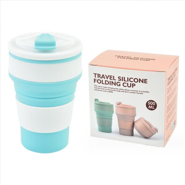 American Style Collapsible Travel Sport Mug Presents Design for Foldable Silicon Cups