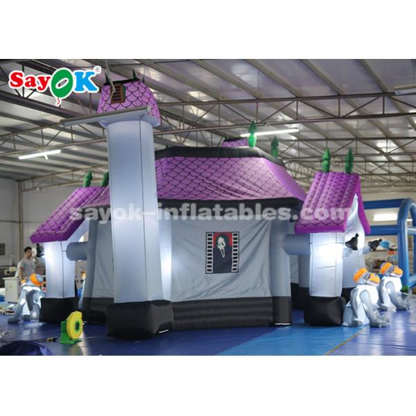 Buy 210D Oxford Cloth Halloween Haunted House With Inflatable Gargoyle at wholesale prices