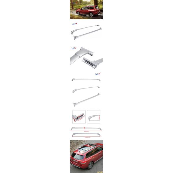 86 * 12 * 11cm C096 Car Roof Side Rails For Nissan Versa Silver Color