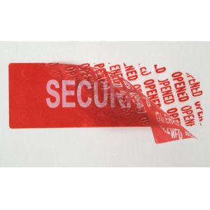 Fast Food Carton Printable Security Labels With OPENED Hidden Message