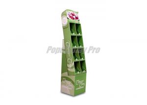 Quality 8 Pockets Recyclable Cardboard Floor Display Stands Beautiful Easy Assembly for sale
