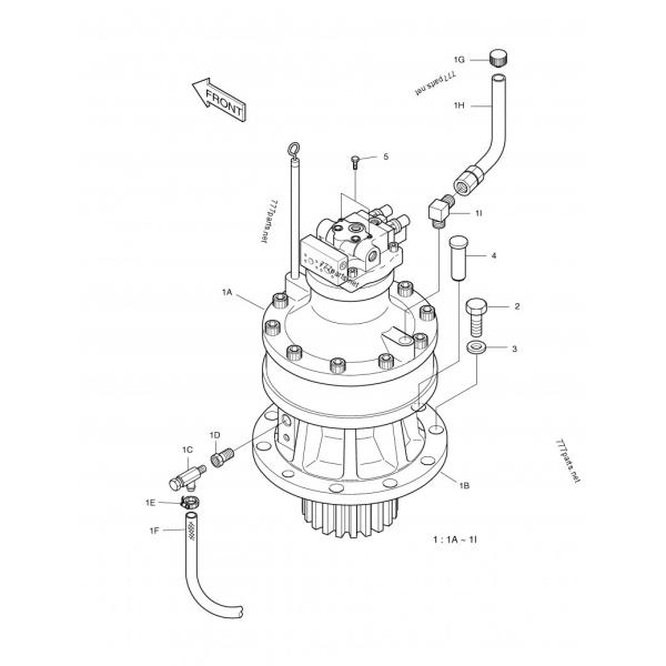 DH150-7 DH130-5 Swing Gearbox Swing Reducer Gear 404-00062 401-00003B