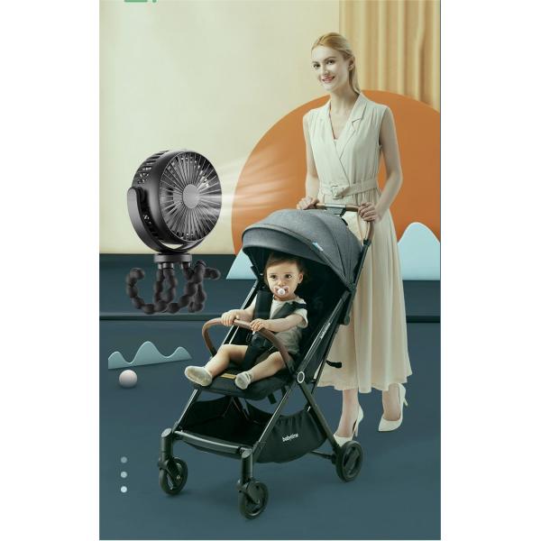 Voltage V 2.1 Plastic Stroller Fan with 5200mAh Battery and Mini Tripod Legs