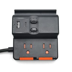 2 outlet Power Socket 1.5FT Cord, USB Surge Protector, Power Charge for Apple