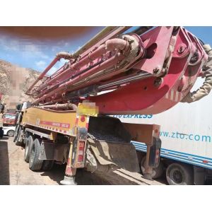52m Concrete Pump Truck Mercedes Benz Truck Mounted Pump with Semi-Dry Shotcrete