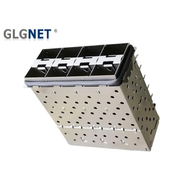 Buy QSFP Cage SFP Cage Assembly 2 x 4 Ports With EMI Elastomeric Glasket at wholesale prices