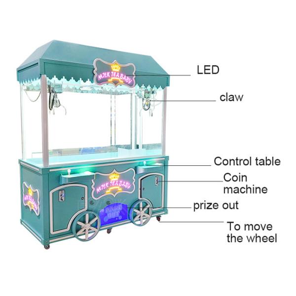 Milk Tea Baby Crane Game Machine 400W Coin Pusher