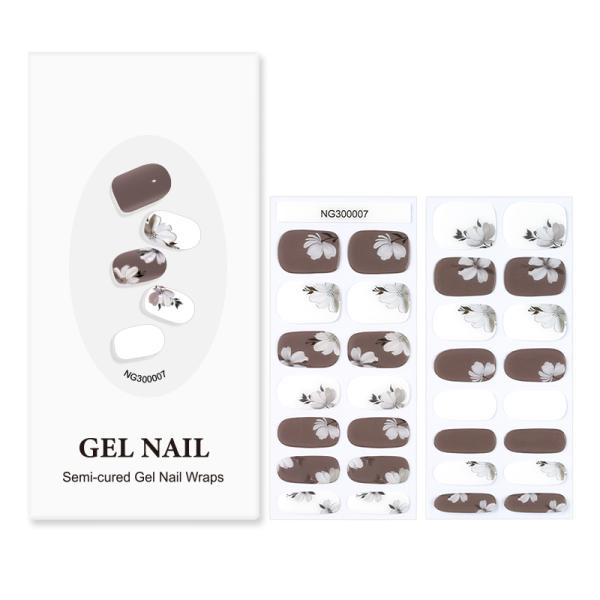 Custom Semi Cured Gel Nail Wraps Stickers with the Lamp to Cure UV Gel Nail Sticker