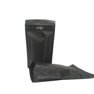 Black Matte Double Zipper CMYK Plastic Pouches Packaging