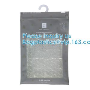 BiodegradableHanger Bag With Zip Lock On The Top, Frosted K Bag Hanger Bag For
