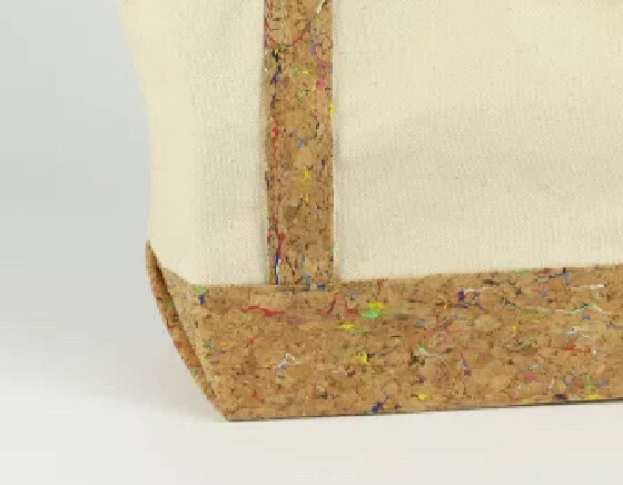 Wholesale Cork & Canvas 22.5x21cm handbag, customized logo is available