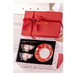 200ML Ceramic Type Porcelain Cup And Saucer Plate Tea Perfect For Mom On Mother'S Day