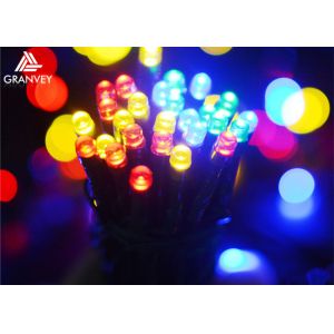 12M Multi Colored Outdoor String Lights Round Bulbs , Decorative Hanging Lights