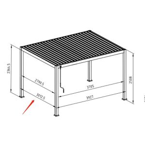 4x3m Manual/electric Alu.Louvred Pergola