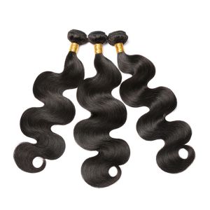 No Synthetic 100% Brazilian Virgin Hair / Brazilian Body Wave Hair