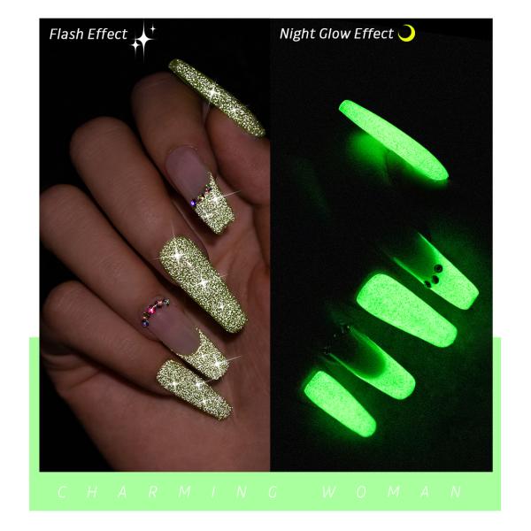 New Arrival Glow in Dark Super Shiny UV Nail Gel Polish Disco Gel Glitter for Nail Art OEM Flashing Gel Polish
