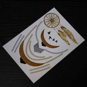 Quality Gold Metallic foil Tattoos, silver metallic foil tattoo, gold and silver metallic tattoo, for sale