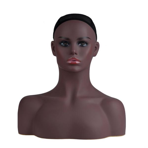 Fashion mannequin black women with mannequins female half body display wigs for mannequins