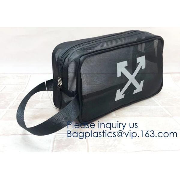 Portable Waterproof Travel Makeup Organizer Bags,Mesh Transparent Design Toiletry Bag for Women Toiletry Bag Makeup Bag