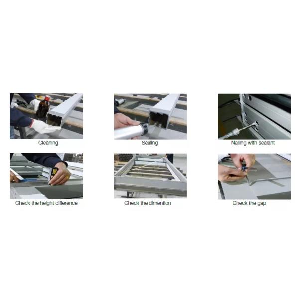 Aluminum Frame Cladding Exterior Glass Curtain Wall 6063-T5