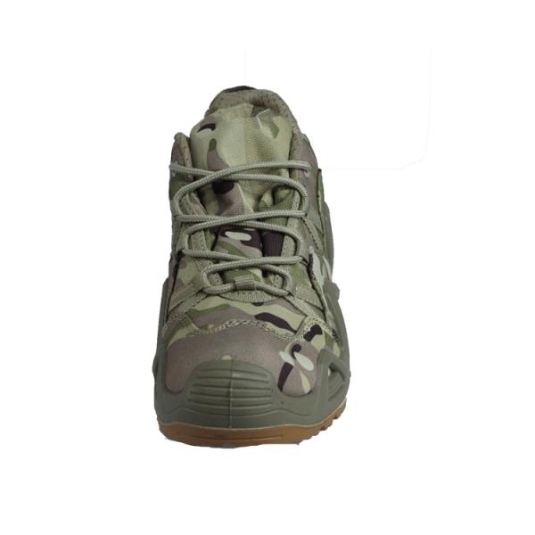 Tough Construction Combat Style Outdoor Shoes with Breathable Oxford Fabric Upper Army Shoes for Men
