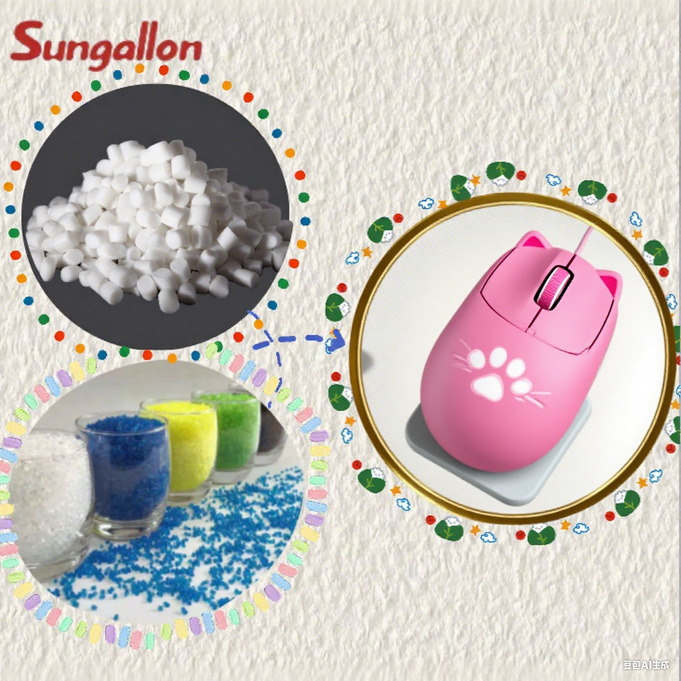 Factory Supply TPE Granules for Mouse Wheel Production Soft Grip Anti-Wear