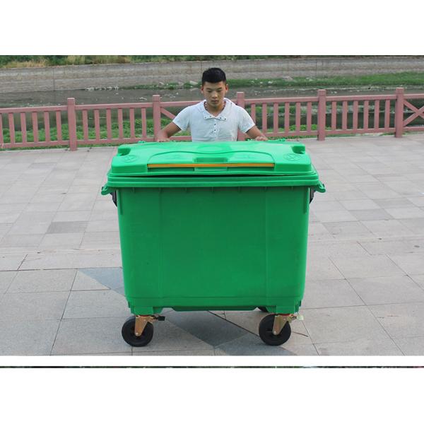 660 Litre Plastic Hand Push Outdoor Garbage Truck 1100l Large Sanitation Garbage Trailer Bucket Plastic Garbage Bin
