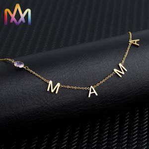 Plating Stainless Steel 26 Initial English Letter Necklace