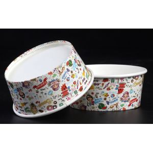 Customize 300ml 8oz Ice Cream Cups Containers With Lids and Spoons