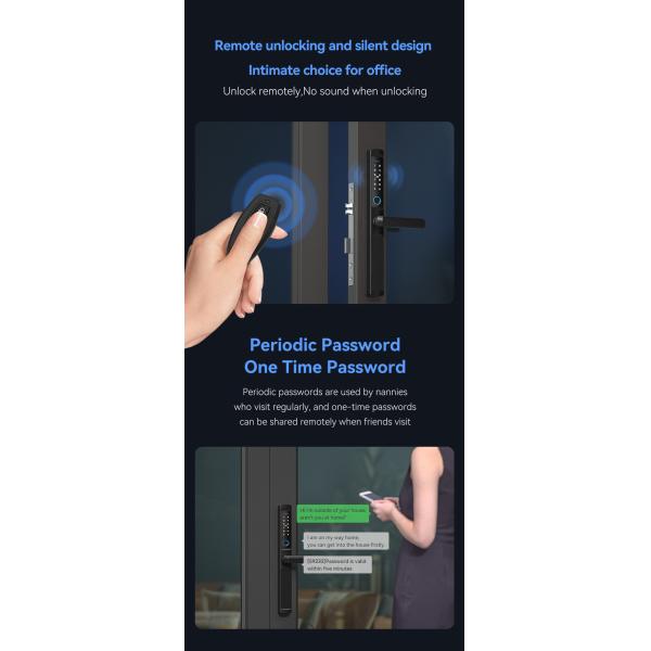 Sliver Digital Door Lock Sliding Door Smart Lock For Modern Office