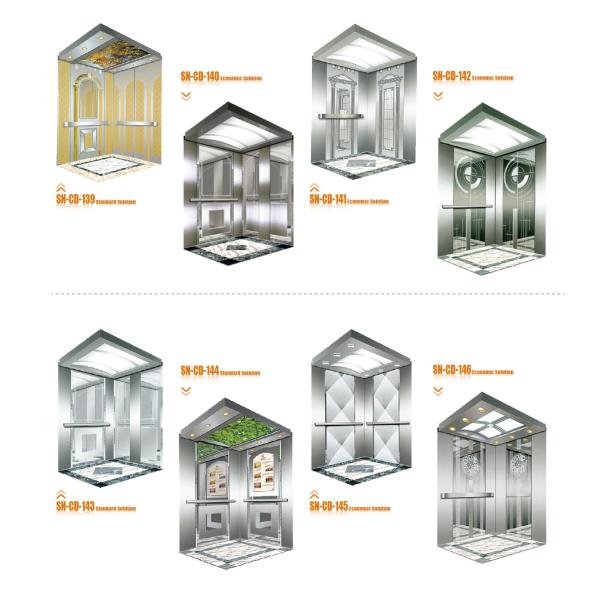 Etched Finish Gold Decorative Stainless Steel Elevator Sheet / Elevator Cabin Design