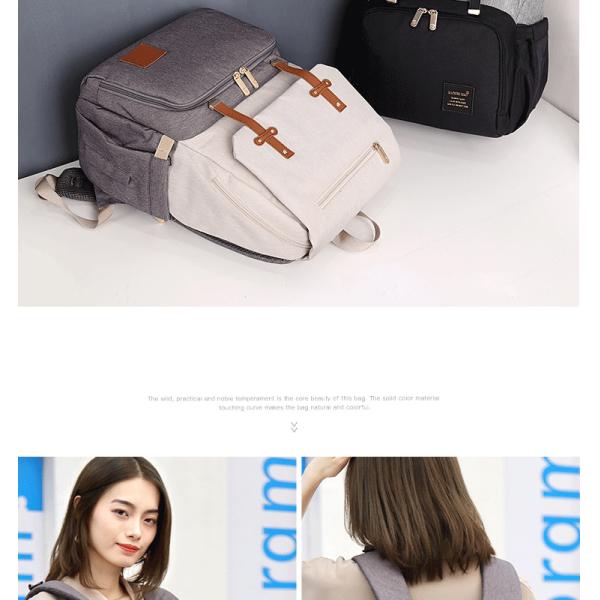 ISO9001 Fashion Mummy Maternity Nappy Diaper Bag Backpack With USB