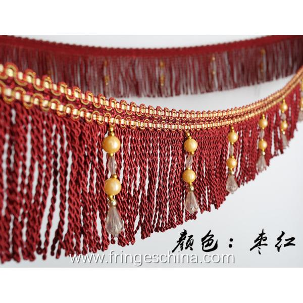 Handmade fashionable chain beads lace tassels fringes for curtain/sofa/pillow/stage decoration