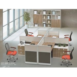 Quality modern 4 persons office workstation table furniture in warehouse for sale