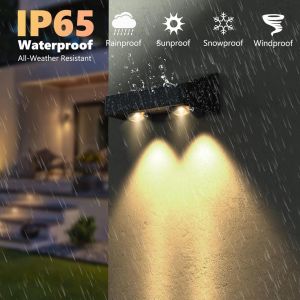 Monocrystalline Silicon Led / Solar Fence Light LED Brightness with 15 Hours