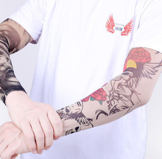 Tattooing Tattoo Sleeve,Summer Sun Cuff, Tattoo, Pattern, Personality Fashion Tattoo;Fabric: nylon 92%,Size: length 35cm