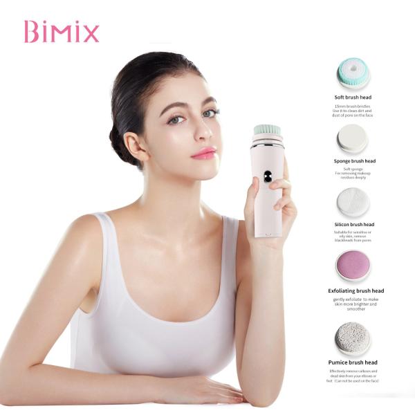 Buy 5 In 1 Waterproof IPX5  3W Electronic Face Cleanser at wholesale prices