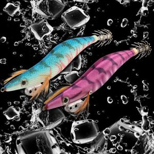 Luminous Wooden Shrimp Set Sea Fishing Gear Lures ABS Material