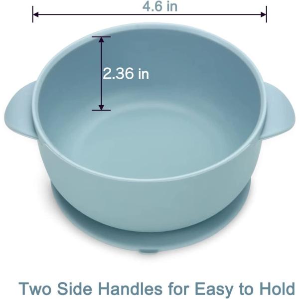 Heatproof Sturdy Silicone Dinnerware Set Suction Bowl With Spoon