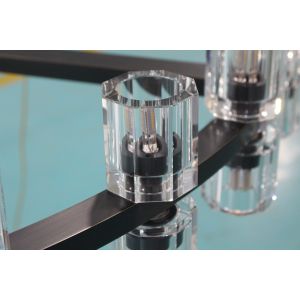 Elegant Chrome Finish Crystal Chandelier in 140CM Diameter