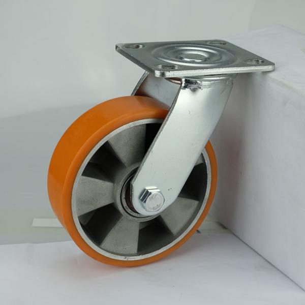 Buy 6 Inch Heavy Duty Aluminium Core Polyurethane Caster Wheels 400KG Load Capacity Swivel Trolley Wheels Wholesales at wholesale prices