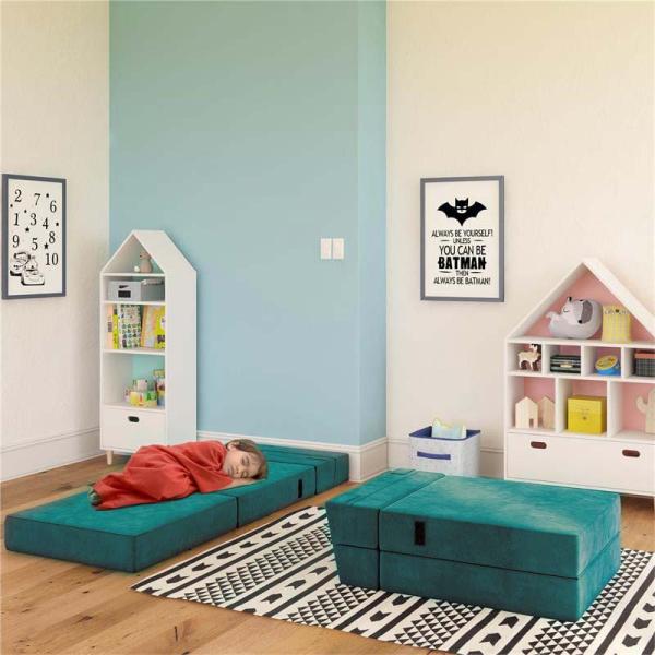 Folding Sofa Bed with Pillow Convertible Chair Floor Couch & Sleeping Mattressfor Living Room