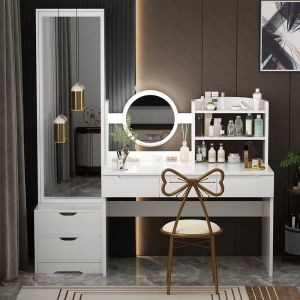 Quality Mirror Bedroom Dressing Table Hotel Makeup Vanity Table for sale